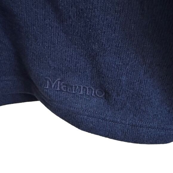 MARMOT Womens Drop Line 1/2 Zip Fleece Sweater Jacket Navy Blue Dr Pepper Medium - Picture 4 of 6